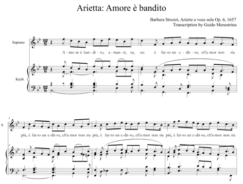 Barbara Strozzi - Amore è bandito (1657)