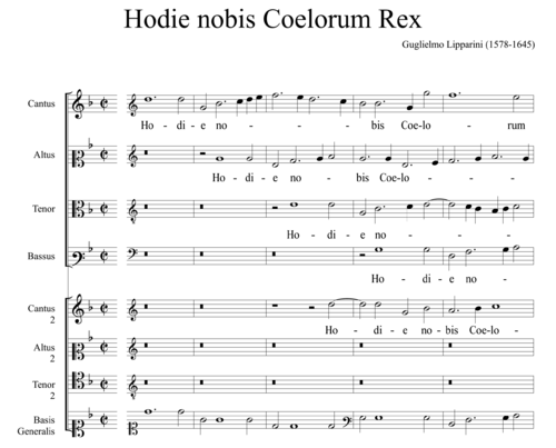 Guglielmo Lipparini (1578-1645) - Hodie nobis coelorum rex a 7