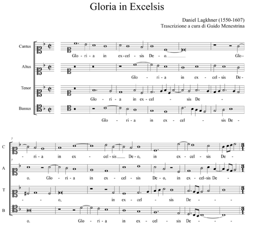 Daniel Lagkhner (after 1550-after 1607) - Gloria in excelsis