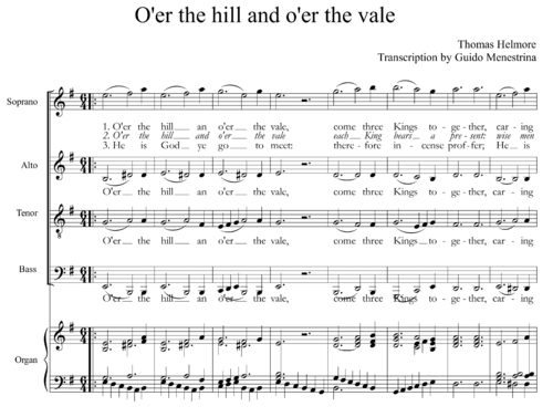 Thomas Helmore (1811-1890) - O'er the hill and o'er the vale