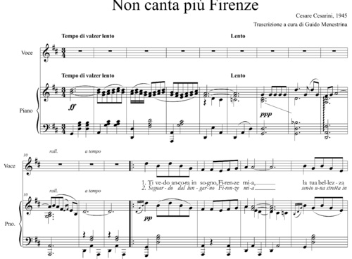 Cesare Cesarini - Non canta più Firenze (1945)