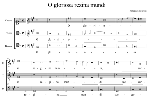 Johannes Touront - O gloriosa rezina (XV sec.)