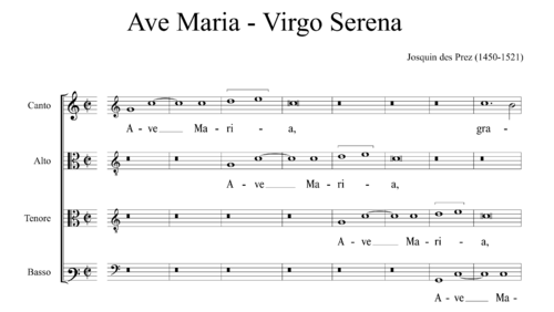 Josquin des Prez (1440-1521) - Ave Maria Virgo Serena