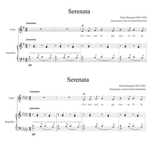 Pietro Mascagni (1863-1945) - Serenata "Come col capo"
