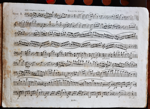 Beethoven - Piano Trio in D Major Op. 70 n 1 Ghost Trio - cello part - EDIZIONE ORIGINALE