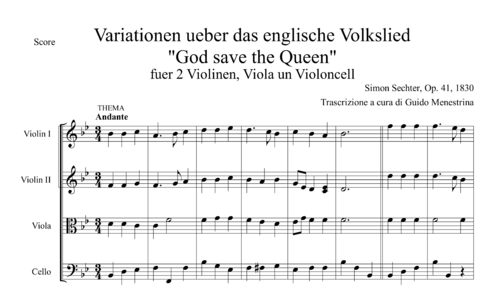 Simon Sechter - Variationen über God save the King (1830)
