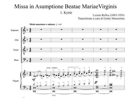 Licinio Refice - Missa in Assumptione BMV - 01. Kyrie