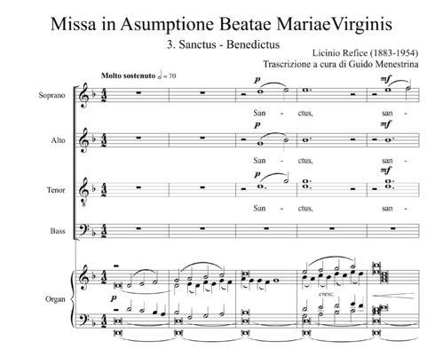 Licinio Refice - Missa in Assumptione BMV - 03. Sanctus et Benedictus
