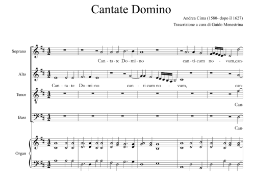 Andrea Cima (1580-1627) - Cantate Domino a 4