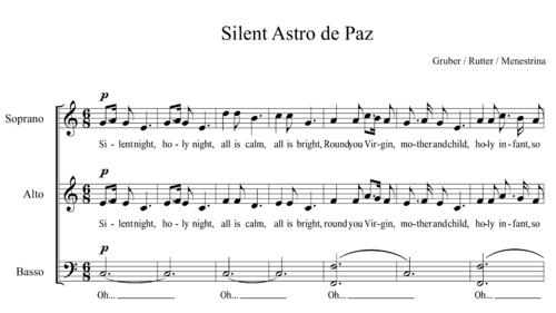 Silent Astro de Paz - Menestrina's Rutter's Gruber's Stille Nacht