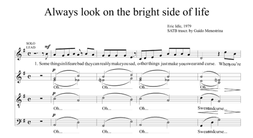 Always look on the bright side of life SATB version