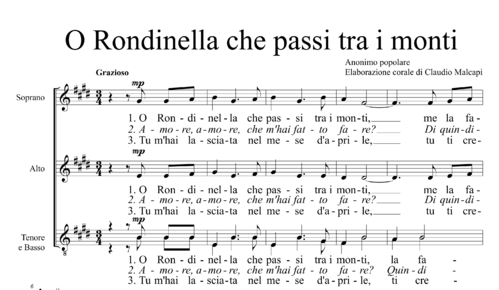 O Rondinella - canto popolare toscano (Claudio Malcapi)