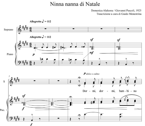 Domenico Alaleona - Ninna nanna di Natale (1925)