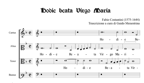 Fabio Costantini (1575-1644) - Hodie Beata Virgo Maria a 4